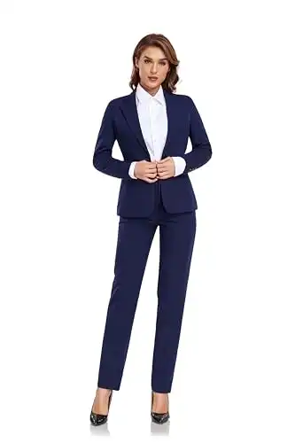 Women's Suits for Work Professional, 2 Piece Office Work Suit Set