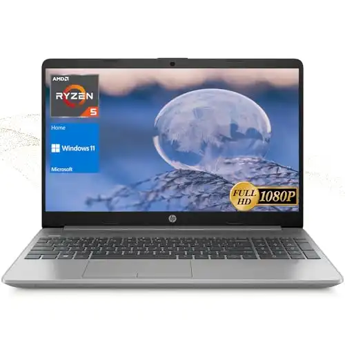 HP Essential 255 G8 Laptop, 15.6" FHD Display, AMD Ryzen 5 5500U, 32GB RAM, 1TB PCIe SSD, Webcam, Windows 11