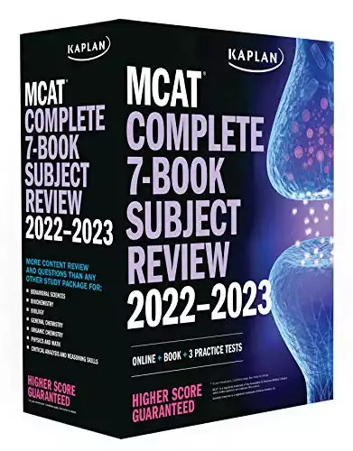 MCAT Complete 7-Book Subject Review: Books + Online + 3 Practice Tests (Kaplan Test Prep)