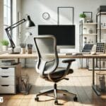 ergonomic workspace office desk