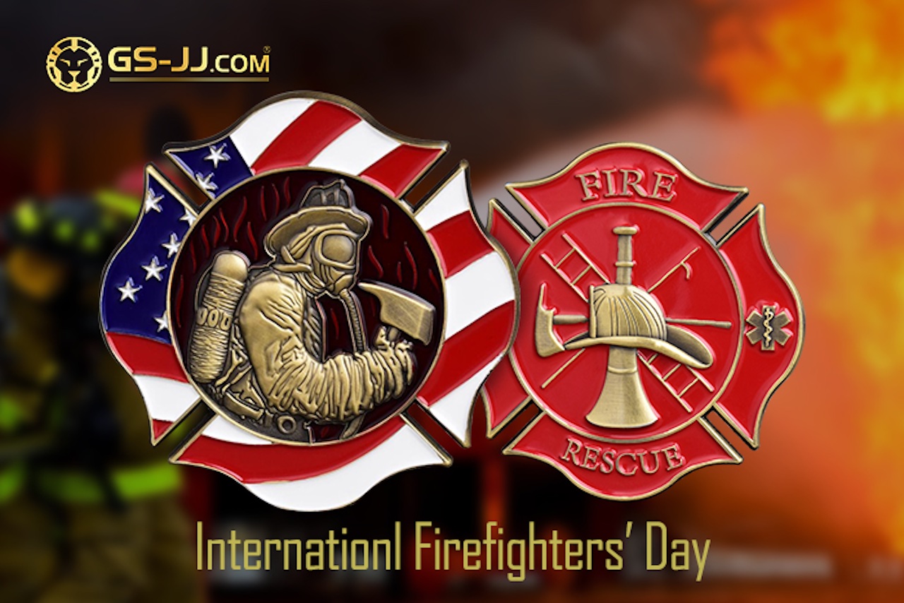 firefighter challenge coins copy