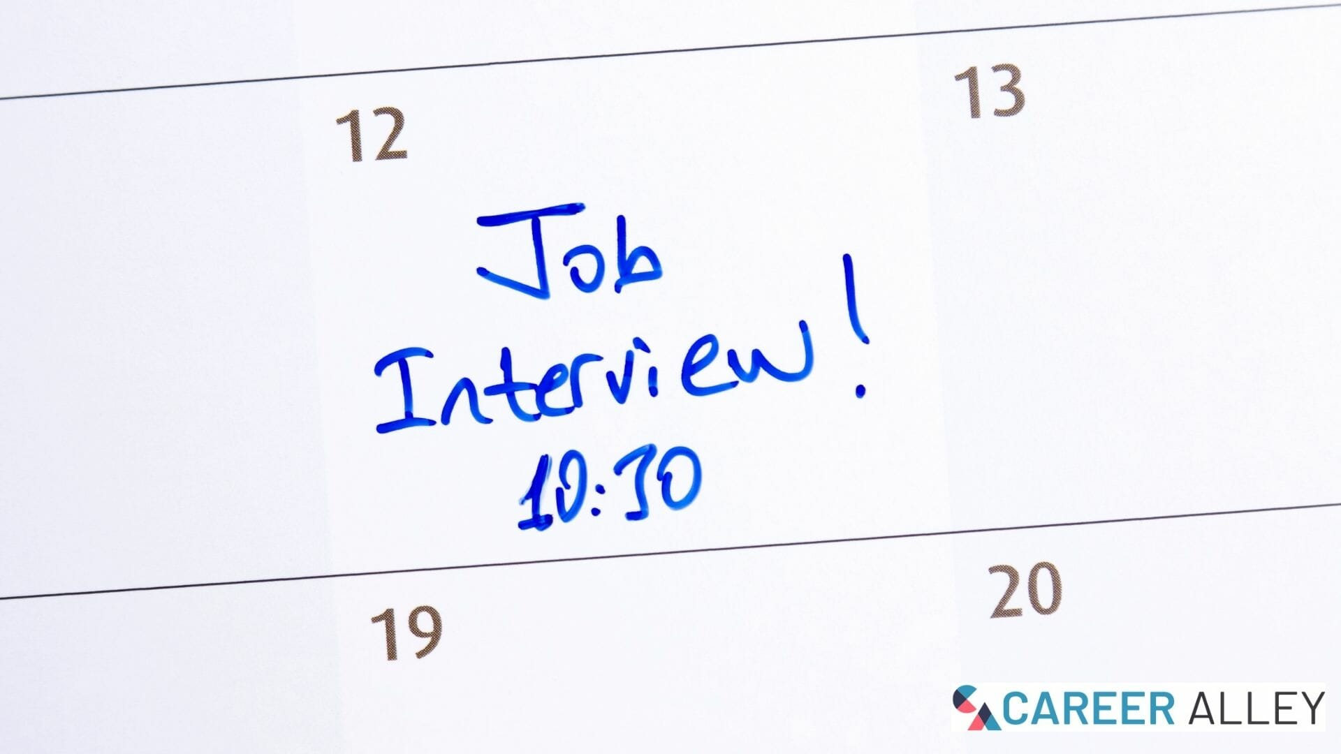 job interview calendar